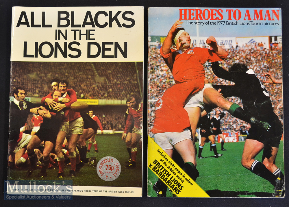 Rugby Brochures Pair (2): Two lovely glossy post-tour issues with much colour^ ‘Heroes To A Man’^