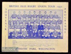 1950 Scarce British & Irish Lions to New Zealand Rugby 3rd Test Programme: The large issue from