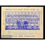 1950 Scarce British & Irish Lions to New Zealand Rugby 3rd Test Programme: The large issue from