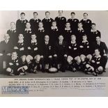 1968 large mounted official photo^ New Zealand XV v France at Wellington: Reproduced on a