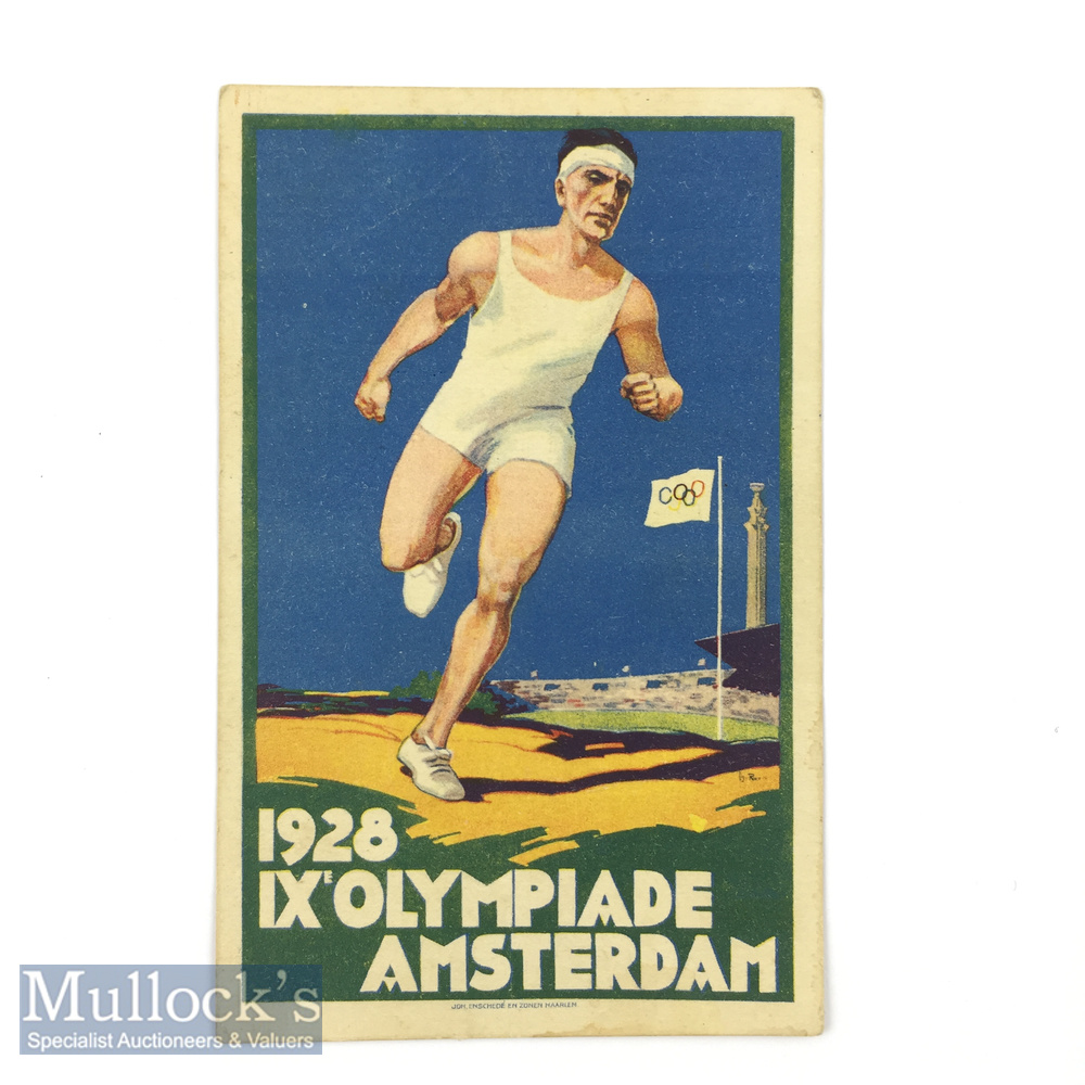 1928 Amsterdam Olympics Postcard signed by Uruguayan goalkeeper Andrés Mazali to his uncle^ signed - Image 2 of 2