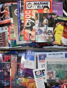 Manchester United Football Programmes: Large selection of Internationals to include Charity