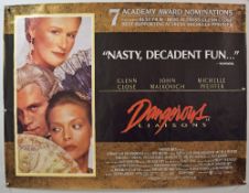 Original Movie/Film Poster Dangerous Liaisons - 40 X 30 Starring Swoosie Kurtz^ Keanu Reeves
