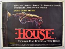 Original Movie/Film Poster Horror Film House - 40 X 30 Starring William Katt^ George Wendt^