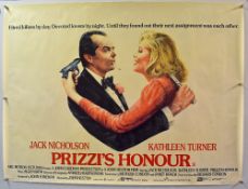 Original Movie/Film Poster Prizzi’s Honour - 40 X 30 Starring Jack Nicholson^ Kathleen Turner issued