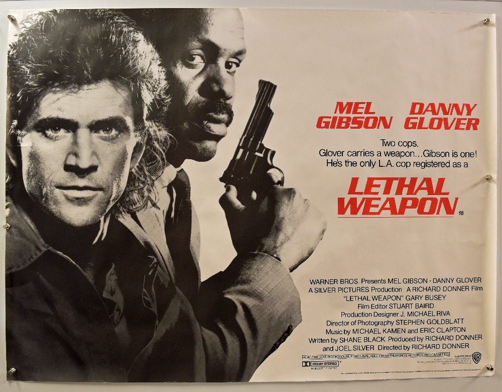 Original Movie/Film Posters Lethal Weapon - 40 X 30 Starring Mel Gibbson^ Danny Glover issued by
