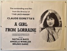 Original Movie/Film Poster A Girl From Lorraine measures 40x30^ Claude Goretta^ starring Nathalie