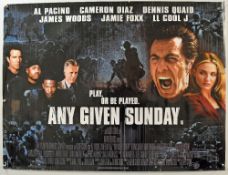 Original Movie/Film Poster Any Given Sunday - 40 X 30 Starring Al Pacino^ Cameron Diaz^ James