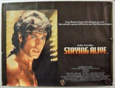 Original Movie/Film Posters Staying Alive - 40 X 30 Starring John Travolta issued by Paramount