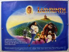Original Movie/Film Poster Labyrinth - 40 X 30 Starring David Bowie issued Property of National