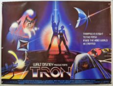 Original Movie/Film Poster Walt Disney Tron - 40 X 30 Starring Jeff Bridges^ Bruce Boxleitner issued