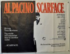 Original Movie/Film Poster Scarface 1983 printed by W.E. Berry Ltd^ measures 40x30^ creases and