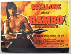 Original Movie/Film Poster Rambo First Blood Part II - 40 X 30 Starring Sylvester Stallone issued by