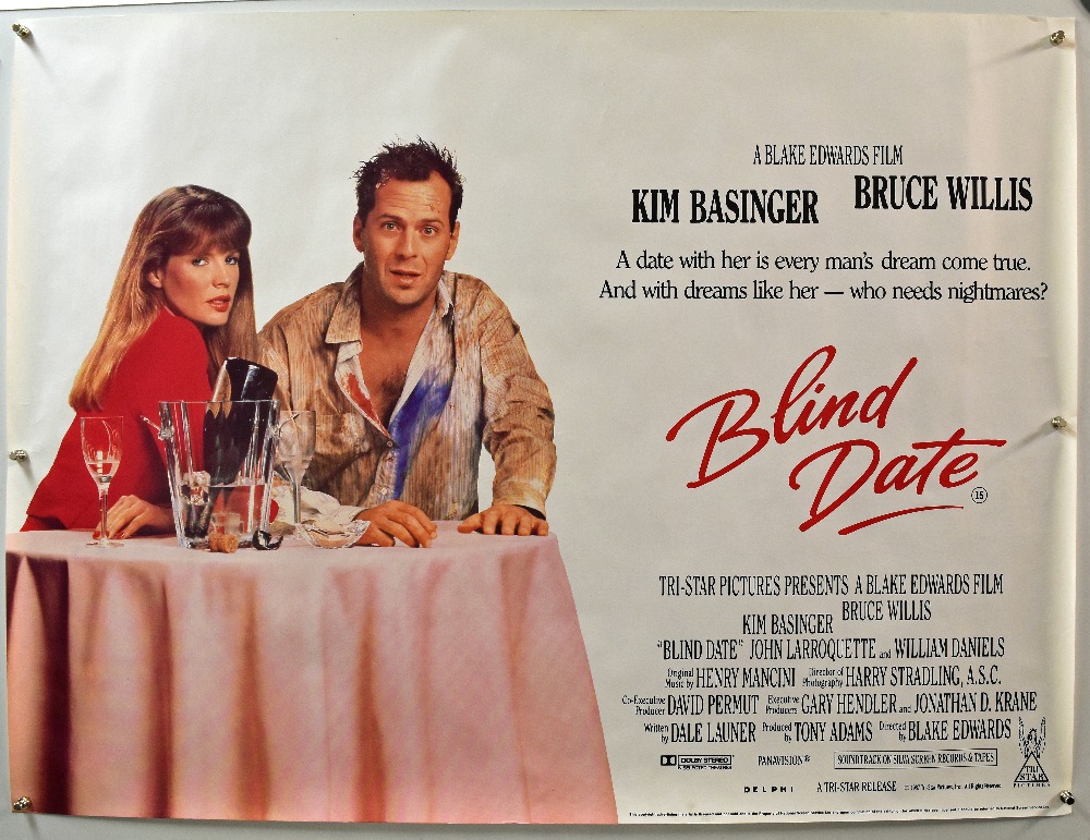 Original Movie/Film Posters Blind Date - 40 X 30 Starring Bruce Willis^ Kim Basinger issued by