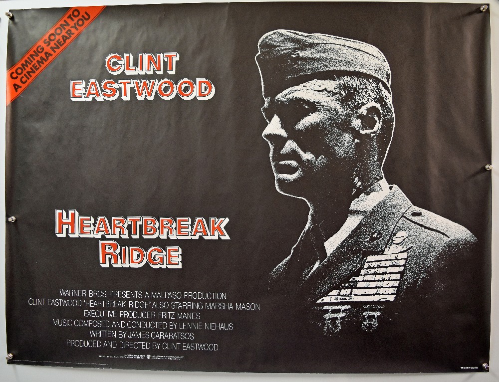 Original Movie/Film Poster (Teaser) Heartbreak Ridge - 40 X 30 Starring Clint Eastwood by Warner