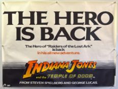 Original Movie/Film Posters Indiana Jones and The Temple of Doom ‘The Hero is Back’ 1984 printed