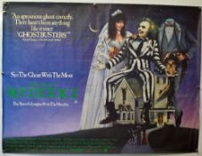 Original Movie/Film Poster See The Ghost With The Most Beetlejuice 1988 measures 40x30^ light
