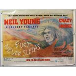 Original Movie/Film Poster Neil Young Concert Fantasy Crazy Horse - 40 X 30 Starring Neil Young &