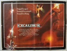 Original Movie/Film Poster Excalibur - 40 X 30 Starring Nigel Terry^ Helen Mirren issued by Warner