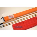 Good Pezon et Michel Ritz Super Parabolic Master Type Lambiotte split cane fly rod – 8ft 3in 2pc