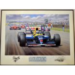 Nigel Mansell 1992 Formula One World Champion signed ltd ed. by Tony Smith and Mansell – titled “