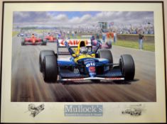 Nigel Mansell 1992 Formula One World Champion signed ltd ed. by Tony Smith and Mansell – titled “