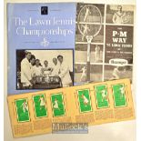 Collection of Tennis Ephemera from 1930/50s to incl 1951 Festival of Britain Wimbledon Programme for