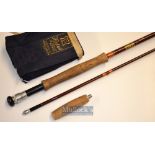 Hardy Fibalite Fly Sea Trout Fly Rod – 9ft 2pc line 9# c/w 3.5” butt extension (hardly used) - agate