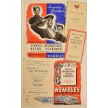 Collection of 1946 Wartime Services Fund Raising Sporting Events Programmes and ephemera – all