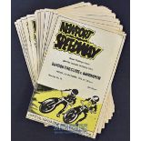 15x 1972 Newport Div II Speedway programmes – final fixture of the season featuring Div II Select