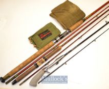 3 various spinning rods and rod tube (4)– Zebco Model 1703 FK1 5ft 2pc with chrome and rubberised