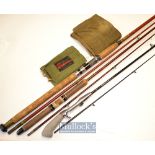 3 various spinning rods and rod tube (4)– Zebco Model 1703 FK1 5ft 2pc with chrome and rubberised