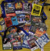Collection of various boxing promotion and title fight passes from the 2000 onwards (22) to