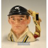 Len Hutton (364) Royal Doulton Cricket Character/Toby Jug c1993– titled Len Hutton (1916-1990)