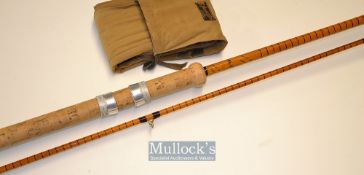 Fine B James and Son England Richard Walker Mk IV split cane rod – 10ft 2in 2pc with amber Agate