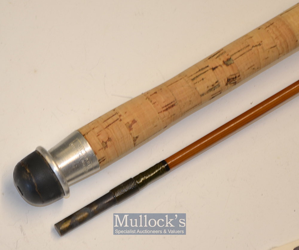 Fine Milwards “The Spincraft” split cane perch/chubb spinning rod – 8ft 2in 2pc with amber Agate - Image 2 of 2