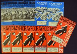 Collection of Crayford and Eastbourne Speedway programmes the late 1960s/early 70s (12) to include