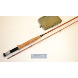 Good Falcon Redditch England “The Kestrel” 7ft split cane brook fly rod - 2 section line wt 5# -