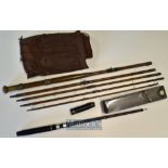 Old Meets New Travel Rods – Vintage Greenheart travel rod 4 piece missing top section^ with canvas