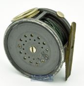 Hardy Bros England The Perfect alloy salmon fly reel 3 ¾” wide drum^ with rotating line guide^