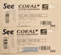 Ronnie O’Sullivan Holder of 19 Snooker Titles from Triple Crown Tournaments – set of tickets for the