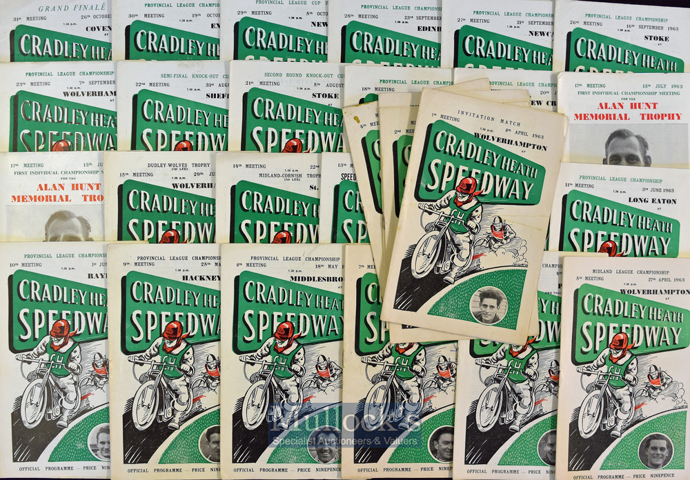 1963 Cradley Heath Speedway Programmes (27) – 27/31 near complete run of home programmes missing 16^