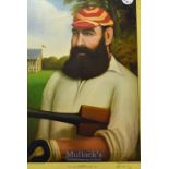 Fine Cricket Portrait of W G Grace signed ltd ed by the artist Harold Cantle – title “W G Grace –