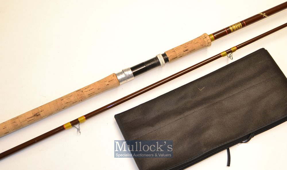 Fine Hardy “The Fibalite Spinning” rod- 9ft 6in 2pc with amber Agate lined butt guide with clear