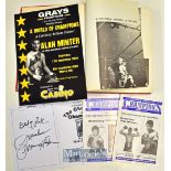 Marvin Hagler Undisputed Middleweight Boxing Champion of The World signed Dinner Menu et al (9) –