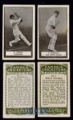Set of Gallaher Ltd “Famous Cricketers” cigarette cards issued in 1926 - a complete set of 100 cards