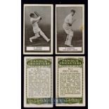 Set of Gallaher Ltd “Famous Cricketers” cigarette cards issued in 1926 - a complete set of 100 cards