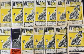 1968 Wolverhampton Speedway Programmes (26) to include the opening fixture for “Crossroads TV