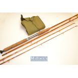 Fine combination Split cane spinning rod – 9ft 3in 3pc and 6ft 3in 2pc with matching lined butt