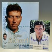England Cricket Autographs (2) Mike Atherton signed book “My Autobiography – Opening Up” 1st ed 2002
